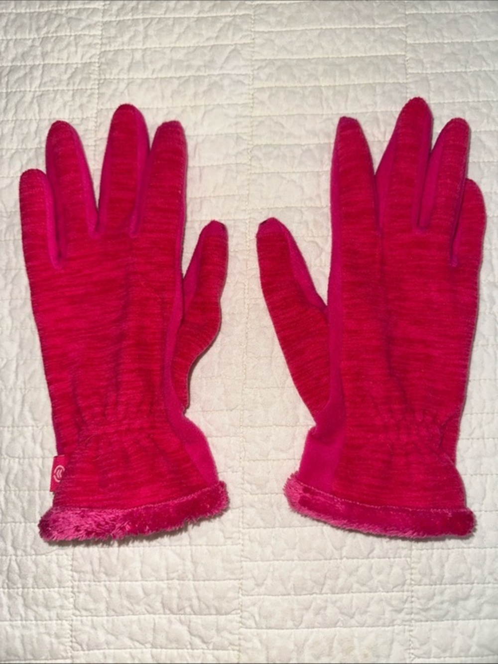 Women’s Fuchsia Driving Gloves Barbie Pink Tech Finger Tip Touchscreen